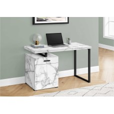 I 7762 Computer Desk-48"L/White Marble Left or Right Facing (Online only)