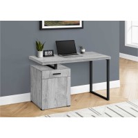 I 7763 Computer Desk-48"L/Grey Left or right facing (Online Only)