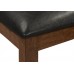A-0131 Dining Chair 40" H Brown Walnut/ Dark Brown PU (Online only)