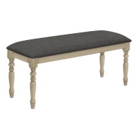 A-3931 Bench-48 "L/ Antique Grey/ Grey Fabric (Online only)