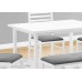 A-1301 - 5 Pcs. Dining Set/ White top /White metal (Online only)