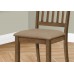 A-2131 Dining Chair 40"H Brown Walnut/Beige Fabric Seat (Online Only)