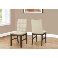 I 1376 Dining Chair with Grey/Cream Fabric Seat. SET OF 2 CHAIRS. (Online only)