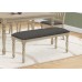 I 1393 Bench-48 "L/ Antique Grey/ Grey Fabric (Online only)
