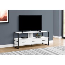 A-5162 TV Stand-48" L White/Black Metal (Online Only)