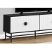 I 2732 TV stand-60" L Black/White Doors with Black Metal (Online only)