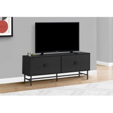 A-3372 TV stand-60" L Black with black Metal (Online Only)