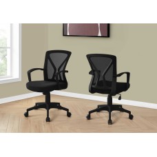 I 7339 Office Chair- Black/ Black Base On Castors (Online Only)