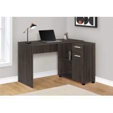 I 7349 Computer Desk-46"L/ Brown Oak/ Storage Cabinet (Online Only)