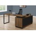I 7711 Computer Desk-72 " L Walnut/ Black Executive Corner (Online Only)