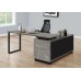 I 7714 Computer Desk-72 "L Grey Concrete/ Black Executive Corner (Online only)