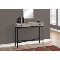 I 3455 ACCENT TABLE - 42"L / TAUPE RECLAIMED WOOD/ BLACK CONSOLE