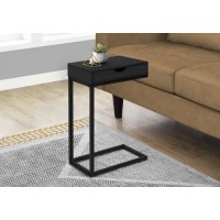 I 3600 ACCENT TABLE - BLACK / BLACK METAL WITH A DRAWER (EXCLUSIVE ONLINE SALE !)
