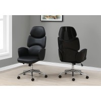 I 7321 Office Chair- Black Leather-Look/ High Back Executive (Online Only)