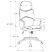 I 7322 Office Chair- Grey Leather-Look/ High Back Executive (Online Only)
