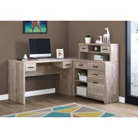 A-9247 Computer Desk-Taupe Reclaimed Wood L/R Facing Corner (Online Only)