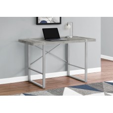 I 7662 Computer Desk-48"L/Grey Concrete-Look/Silver Metal (Online Only)
