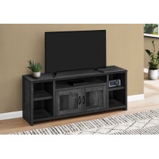 A-3472 TV stand -60"L Black Reclaimed Wood-Look (Online Only)