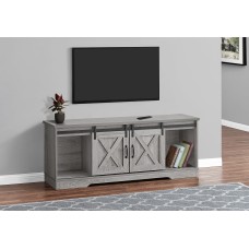 I 2747 TV STAND - 60"L / GREY WITH 2 SLIDING DOORS