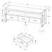 A-0282 TV Stand-60" L Brown Reclaimed Wood-Look/ 3 Drawers (Online Only)