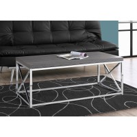 I 3225 COFFEE TABLE - GREY WITH CHROME METAL (EXCLUSIVE ONLINE SALE !)