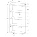 I 7059 Bookcase White with adjustable shelves (Online Only )
