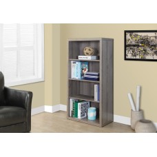 A-0607 Bookcase Dark Taupe With Adjustable Shelves (Online only)