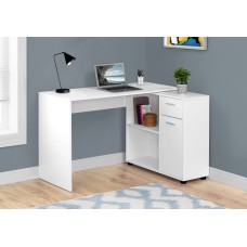 I 7350 Computer Desk-46"L/White With a Storage Cabinet (Online Only)