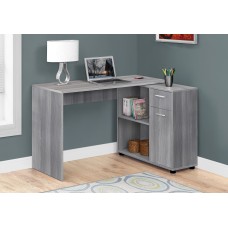 I 7351Computer Desk-46"L/ Grey With a Storage Cabinet (Online only)