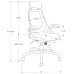 I 7269 Office Chair-White/ Grey Mesh/chrome High-Back Exec 