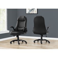 I 7277 Office Chair-Black Leather-Look/ High Back Executive (Online Only)