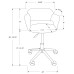I 7299 Office Chair- White/ Chrome Metal Hydraulic Lift Base (Online Only)