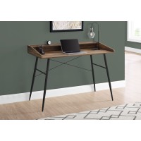 I 7538 Computer Desk- 48"L/ Brown Reclaimed Wood/Black Metal (Online Only)