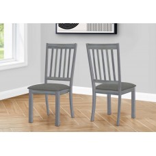I 1434 Dining Chair-2 PCS/ 40"H Washed Grey/Dark Grey Fabric (Online Only) 
