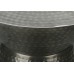 I 3929 Silver Grey Iron Metal Drum End Table (Online Only)