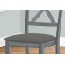 I 1435 Dining Chair-2 PCS/40"H Washed Grey /Dark Grey Fabric (Online Only)