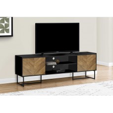 I 2752 TV Stand-72 "L Black Metal With 2 wood-Look doors (Online Only)
