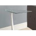 I 3047 Accent Table-Glossy Black/Silver With Tempered Glass (Online Only)