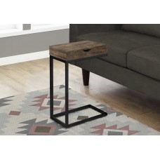 A-6043 End Table Brown Reclaimed Wood-Look/ Black/Drawer (In stock)