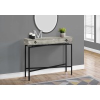 I 3454 Console Table-42"L/Grey Reclaimed Wood/Black (Online Only)