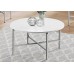 I 7965P - 3 Pcs. Coffee Table Set/ Glossy White/Chrome Metal (Online Only)