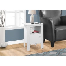 I 2137 ACCENT TABLE - WHITE NIGHT STAND WITH STORAGE (EXCLUSIVE ONLINE SALE !)