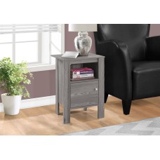 I 2138 ACCENT TABLE - GREY NIGHT STAND WITH STORAGE (EXCLUSIVE ONLINE SALE !)