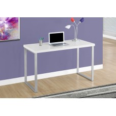 I 7154 Computer Desk-48" L/White/Silver Metal (Online Only)