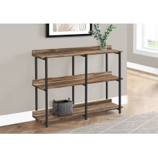 I 2216 ACCENT TABLE - 48"L / BROWN RECLAIMED / BLACK CONSOLE (EXCLUSIVE ONLINE SALE !)