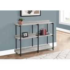 I 2217 ACCENT TABLE - 48"L / GREY / BLACK METAL HALL CONSOLE (EXCLUSIVE ONLINE SALE !)