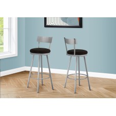 I 2332 BARSTOOL - 43"H / SWIVEL / SILVER METAL (EXCLUSIVE ONLINE SALE !)