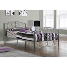 I 2390 S BED - TWIN SIZE / SILVER METAL FRAME ONLY (EXCLUSIVE ONLINE SALE !)