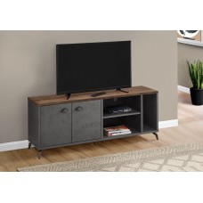 A-1382 TV stand-60 "L Grey Concrete /Medium Brown Reclaimed (Online Only)