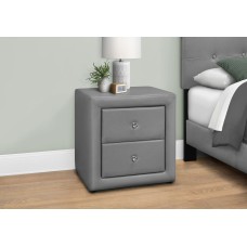 A-2065 Nightstand Grey Leather-Look (Online only)